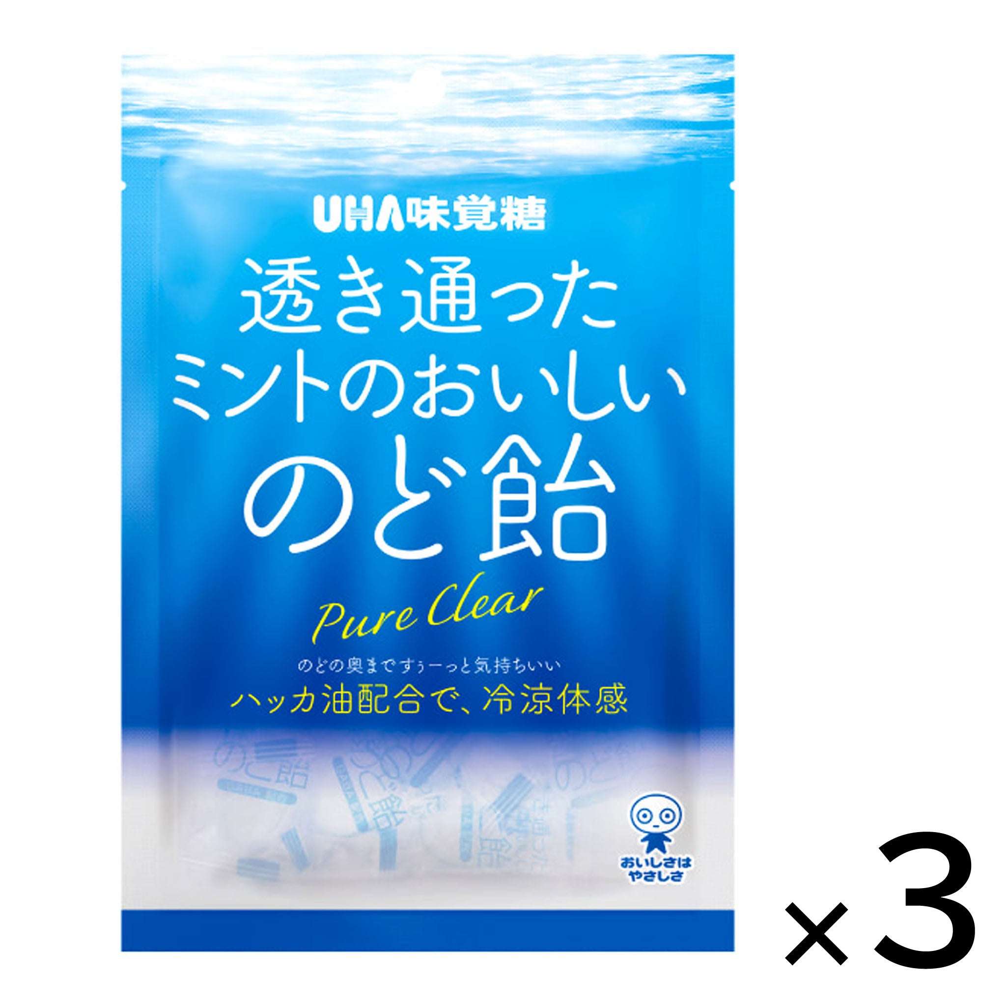 UHA Clear Mint Delicious Throat Candy (3-pack)